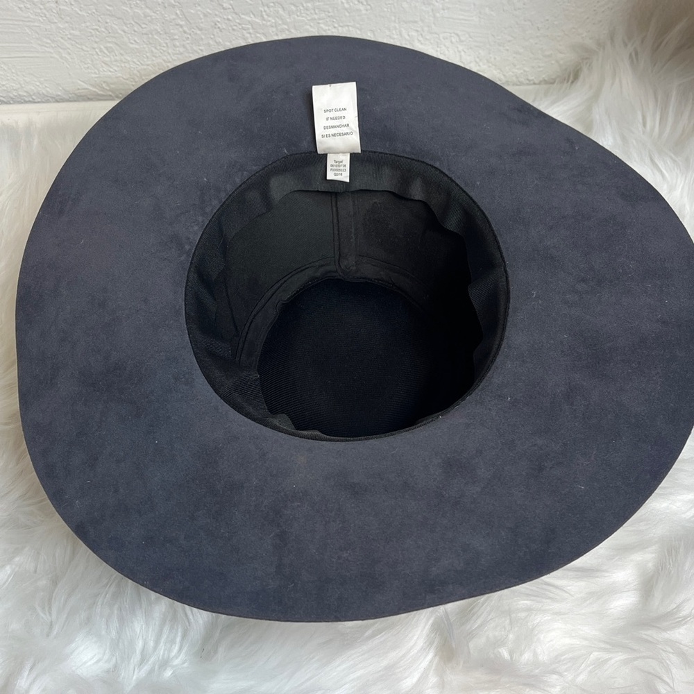 Dusty Blue Wide Brim BohoHat with Braided Band - Picture 5 of 12